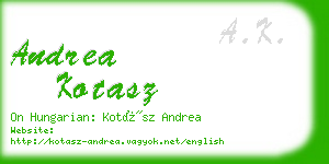 andrea kotasz business card